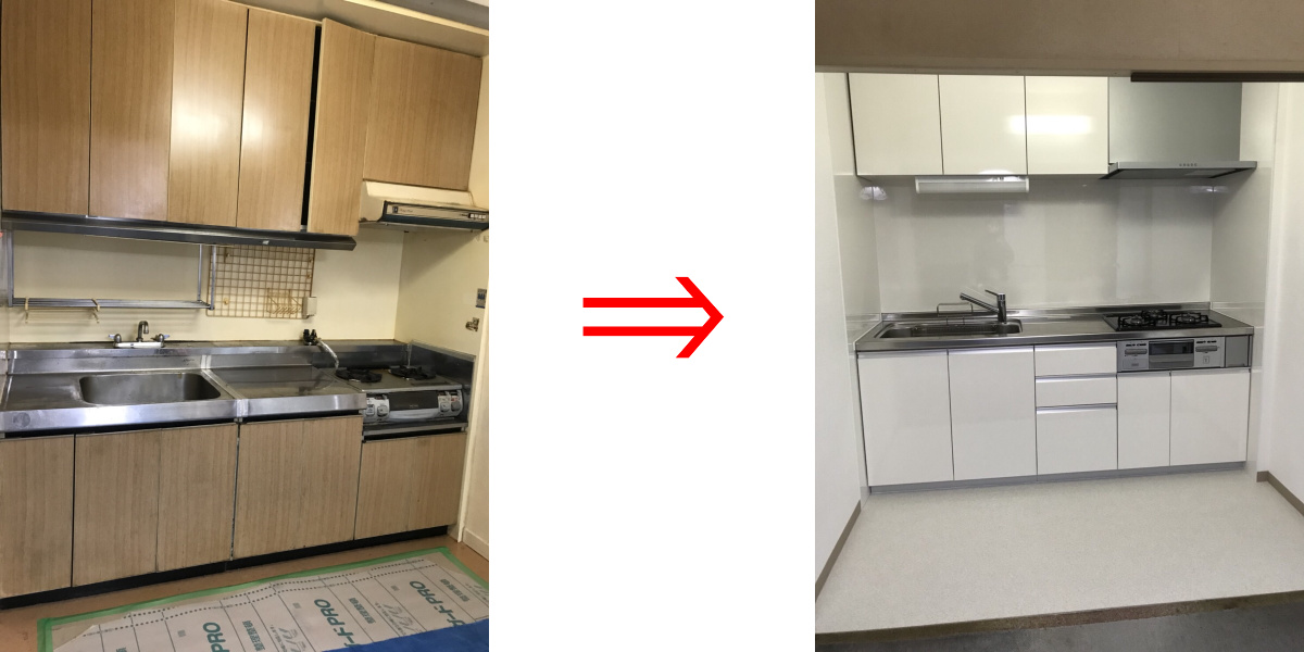 大阪府 平野区 K様 キッチン Lixil シエラ 工事 キッチン 浴室 トイレ等水まわり専門リフォーム 大阪府大阪市
